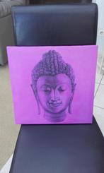 paarse canvas foto Boeddha, Ophalen of Verzenden
