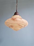 Suspension Art Déco en opaline marbrée,1920-30, Enlèvement ou Envoi