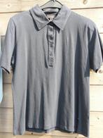 donkerblauwe polo en T-shirt met lange mouwen in lichtblauw, Kleding | Dames, Ophalen of Verzenden, Zo goed als nieuw, Maat 42/44 (L)