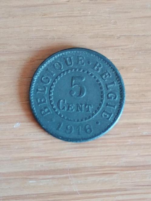 BELGIE 5 Centimes 1916 - Duitse Bezetting, Postzegels en Munten, Munten | België, Losse munt, Overig, Ophalen of Verzenden