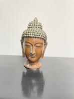 Antiek bronzen boeddha hoofd, Antiek en Kunst, Ophalen of Verzenden, Brons