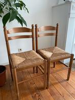 Woonkamerstoel duo, Huis en Inrichting, Stoelen, Ophalen, Gebruikt, Hout, Twee