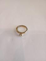 Bague dorée perle 19 mm, Bijoux, Sacs & Beauté, Enlèvement, Avec perle