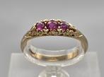 Vintage ring met edelsteen robijn. 2025/747., Verzenden, Zo goed als nieuw, 17 tot 18, Met edelsteen