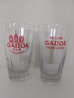 2 zware bierglazen Belge Ganda Meiresonne Ganda Ale, Ophalen of Verzenden, Zo goed als nieuw, Glas of Glazen, Overige merken