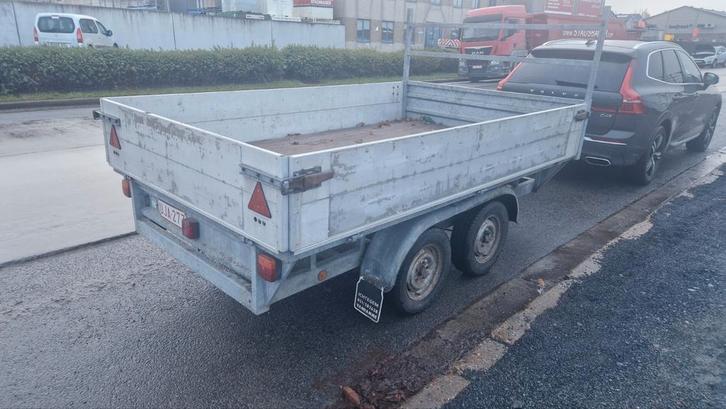 Aanhangwagen met alu zijpanelen 3m x 1.8m, Autos : Divers, Remorques, Enlèvement