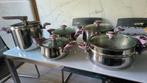 Kookgerei met snelkookpan, Gebruikt, Inox, Pannenset, Keramische plaat