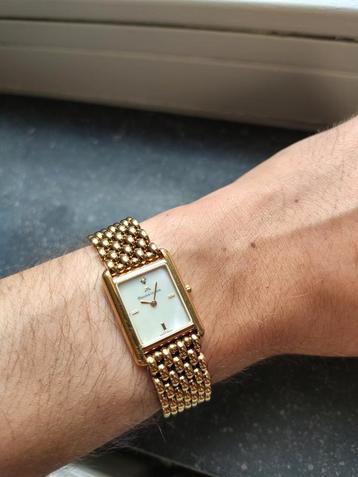 Goldplated Maurice Lacroix 32538 quartz met MOP wijzerplaat! beschikbaar voor biedingen
