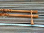 Set gordijnroeden twee meter kersenhout 35 en 28 mm, Ophalen of Verzenden, Nieuw, 200 cm of meer
