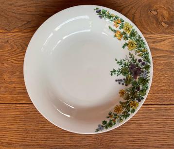 Ensemble de 4 assiettes rétro vintage à base de fleurs sauva