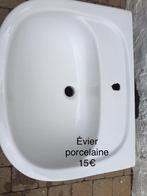 Évier en porcelaine blanche, Comme neuf