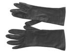 Gants noirs en satin à motifs petits trous vintage  6 - 6.5, Handschoenen, Gedragen, Ophalen of Verzenden
