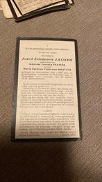 Jacobs x Peeters xx Wouters 1833 Antwerpen 1921 Neerpelt, Verzamelen, Bidprentjes en Rouwkaarten, Verzenden, Bidprentje