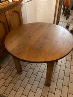 Ronde tafel van massief hout., Huis en Inrichting, Tafels | Eettafels, Rond, Ophalen of Verzenden, Vier personen, 100 tot 150 cm