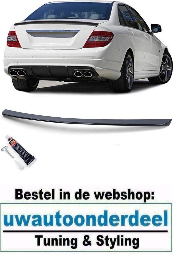 Spoiler Achterklep AMG Look Zwart Voor MB C Klasse W204, Auto diversen, Tuning en Styling, Verzenden