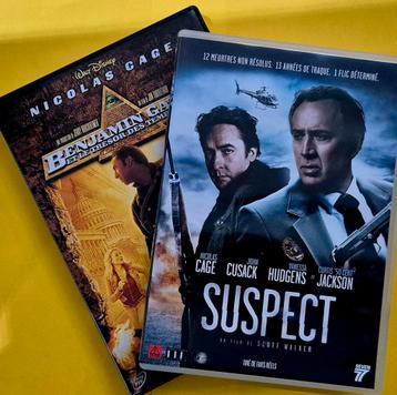 2x DVD des films Benjamin Gates + Suspect - Nicolas Cage  V2 beschikbaar voor biedingen
