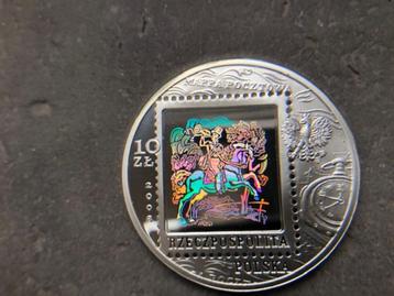 2008 Poland - 450 years Postal service - hologram proof silv beschikbaar voor biedingen