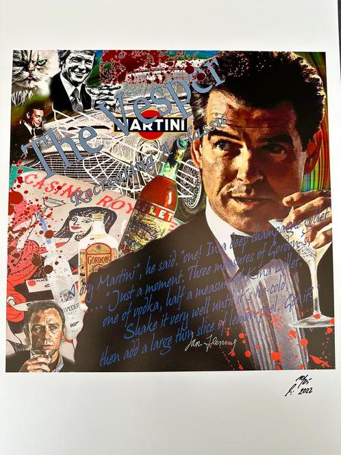 James Bond 007 Pierce Brosnan Kunstwerk "Vesper" Poster, Antiquités & Art, Art | Lithographies & Sérigraphies, Enlèvement ou Envoi