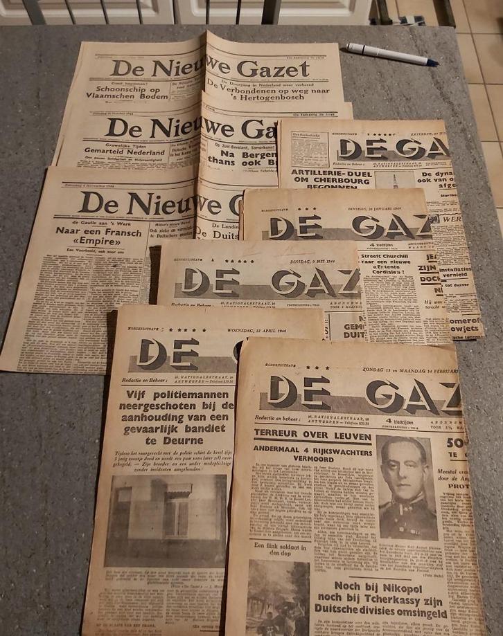 Gazet Antwerpen Bevrijding Oorlog Sport Nieuws Krant België, Verzamelen, Tijdschriften, Kranten en Knipsels, Krant, 1940 tot 1960