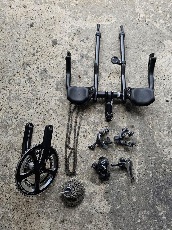 Shimano Ultegra 11 speed tijdrit tt triatlon groepset/stuur, Fietsen en Brommers, Fietsonderdelen, Zo goed als nieuw, Stuur, Ophalen