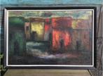 1967 olieverf schilderij op paneel “De Steeg” door Meul, Ophalen