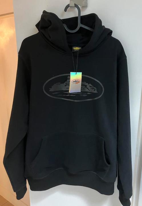 Corteiz Alcatraz 'Triple Black' Hoodie, Kleding | Heren, Truien en Vesten, Nieuw, Maat 46 (S) of kleiner, Zwart, Ophalen of Verzenden