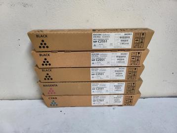 Ricoh MP C2551 toner cyan 1x/BK 3x/Magenta 1x (origineel) beschikbaar voor biedingen