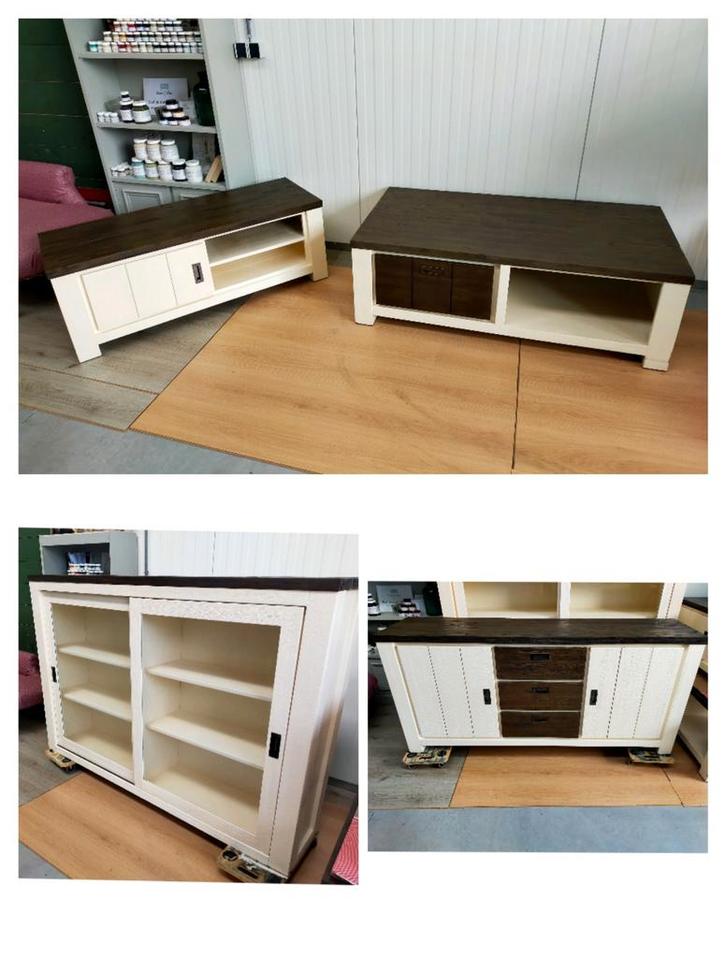 woonkamerset, kleine prijs!, Huis en Inrichting, Zetels | Complete zithoeken, Gebruikt, Hout, Ophalen