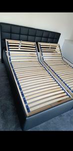 Lit 2 personne, Maison & Meubles, Chambre à coucher | Lits, Enlèvement, Comme neuf, Deux personnes, Noir
