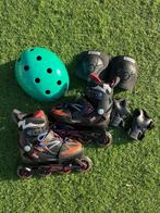 Rolschaatsen met bescherming 35-38, Verstelbaar, Kinderen, Zo goed als nieuw, Inline skates 4 wielen