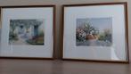 2 kleine pen tekeningen in kaders., Antiek en Kunst, Kunst | Litho's en Zeefdrukken, Ophalen