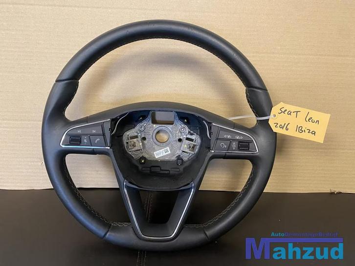 SEAT IBIZA 4 LEON 3 Leer stuurwiel stuur 2014, Autos : Pièces & Accessoires, Commande, Seat, Utilisé