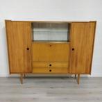 Vintage barkast wandkast highboard, Huis en Inrichting, Ophalen of Verzenden, Zo goed als nieuw, Glas