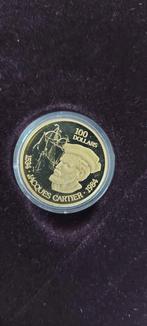 mooie zeldzame gouden proofmunt canadese 100 dollar 1984, Setje, Goud, Verzenden, Noord-Amerika