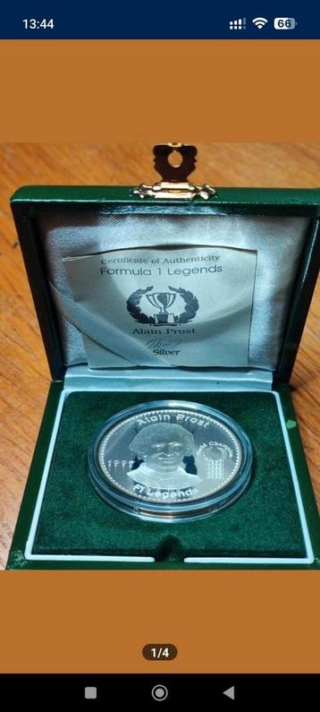 zilver munt - 25 euro - Alain Prost beschikbaar voor biedingen