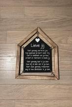 tableau de texte house 40x30cm Lieve jij naturel/noir, Enlèvement ou Envoi, Neuf