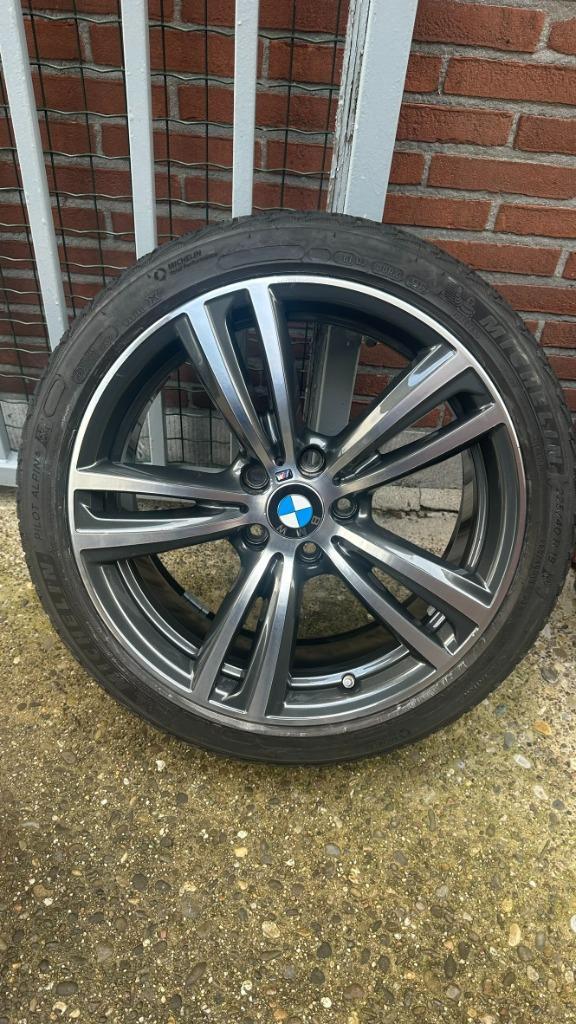 BMW LM M Dubbele Spaak Bicolor 19" + Michelin Winterbanden, Auto-onderdelen, Banden en Velgen, Banden en Velgen, Winterbanden