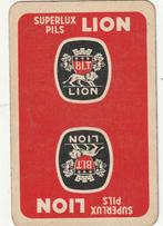 B 6 / KAART LION SUPERLUX PILS, Ophalen of Verzenden, Gebruikt, Speelkaart(en)
