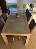 Eettafel 90/190 en 6 stoelen, Huis en Inrichting, Ophalen