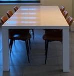 Eettafel wit gelakt (exclusief stoelen), Huis en Inrichting, Tafels | Eettafels, Ophalen, Gebruikt, 100 tot 150 cm, 200 cm of meer