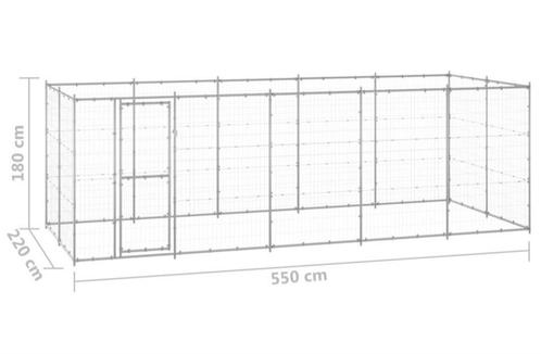 Vente chenil en acier galvanisé pour chien (état: neuf), Dieren en Toebehoren, Hondenhokken, Nieuw, Hondenkennel, 100 cm of meer