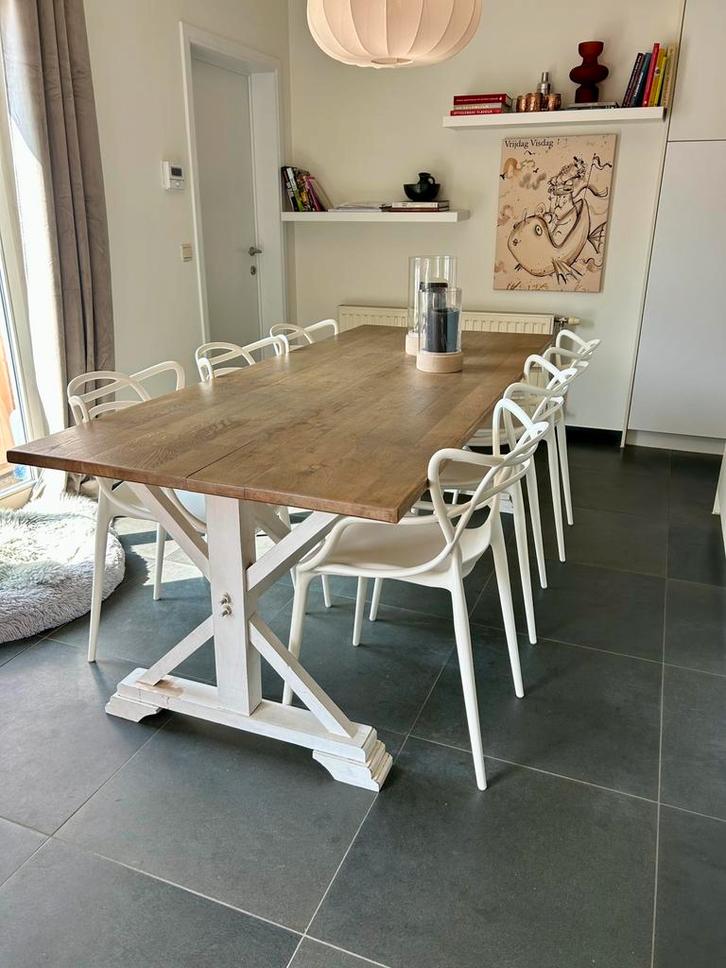 6 witte design stoelen masters van kartell de echte zgan, Huis en Inrichting, Stoelen, Zo goed als nieuw, Drie, Ophalen