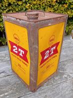 Vintage olieblik 20 L Shell 2T, Verzamelen, Ophalen of Verzenden, Gebruikt
