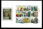 Année 1999 : FDC 2841-2849 (Bloc 81) soie - Oeuvres de huit, Ophalen of Verzenden