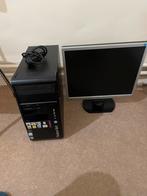 Lot de Ordinateur Packard bell core 2 duo + ecran philips, Computers en Software, Desktop Pc's, Ophalen, Zo goed als nieuw