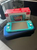 Nintendo switch lite + games, Turquoise, Zo goed als nieuw, Ophalen, Met beschermhoes of tas