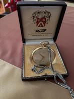 Antieke TISSOT zakhorloge in 18 karaat goud, Ophalen, Zakhorloge, Tissot, Met ketting