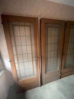 drie dubbele binnendeur hout (meranti), Ophalen, Gebruikt, 120 cm of meer, Binnendeur