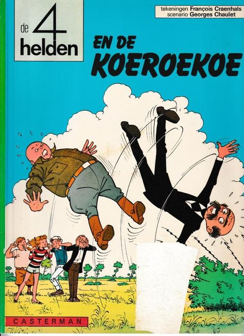 de 4 helden -- EN DE KOEROEKOE, Boeken, Stripverhalen, Zo goed als nieuw, Eén stripboek, Ophalen of Verzenden