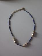Beau collier Lapis-lazulis Perles de Majorque Vintage 1980, Bijoux, Sacs & Beauté, Colliers, Enlèvement ou Envoi